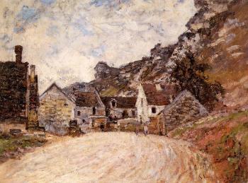 尅勞德 莫奈 The Hamlet of Chantemesie at the Foot of the Rock 尅勞德 莫奈 The Hamlet of Chantemesie at the Foot of the Rock